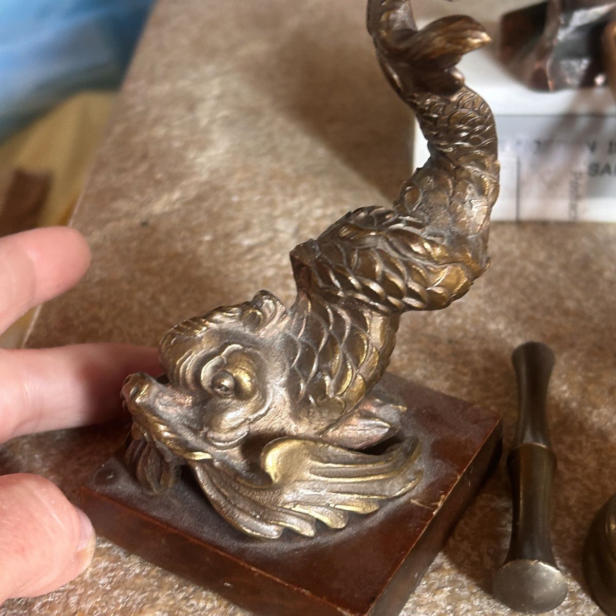 Statuette: 9 Skulpturen/Gegenstände messing diverses – Usato da Laufen venduto da Bellavitaboom 5