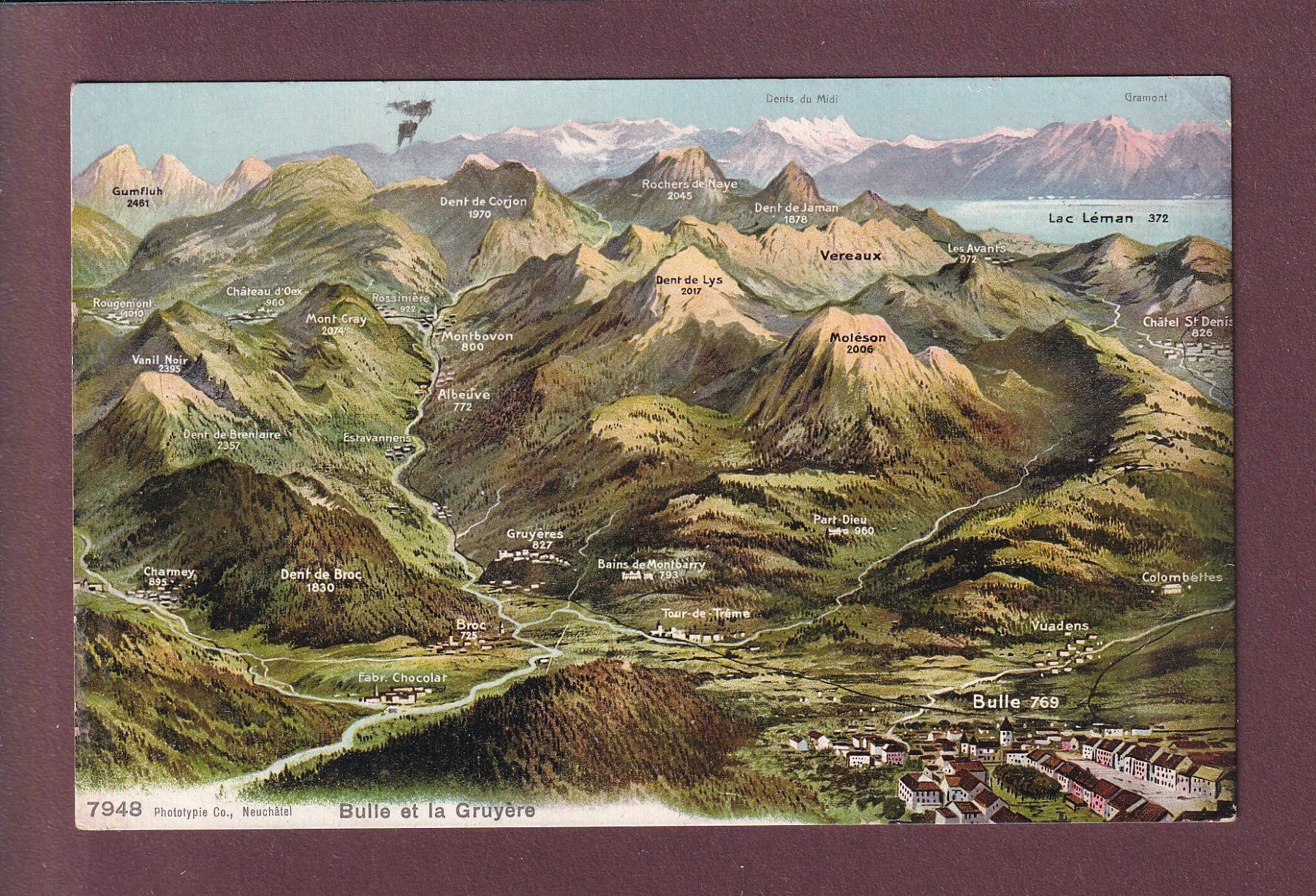 Cartoline postali: BULLE et la Gruyères – Usato da Pully venduto da nicecards