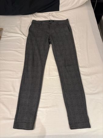 Herren Anzughose Only and Sons Kariert Grau W32/34