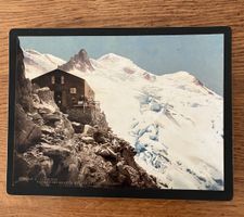 Chamonix, Cabane desGrands Mulets et le Montblanc.Photochrom
