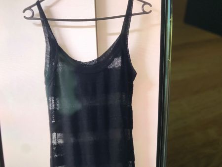 Strandkleid Gr XS-S schwarz durchbrochen