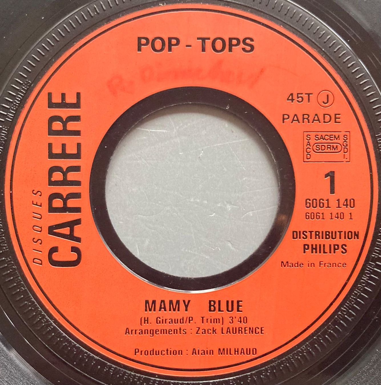 Schallplatten: THE POP TOPS - MAMY BLUE – Gebraucht aus Poliez-Pittet von Newtown-Records 2