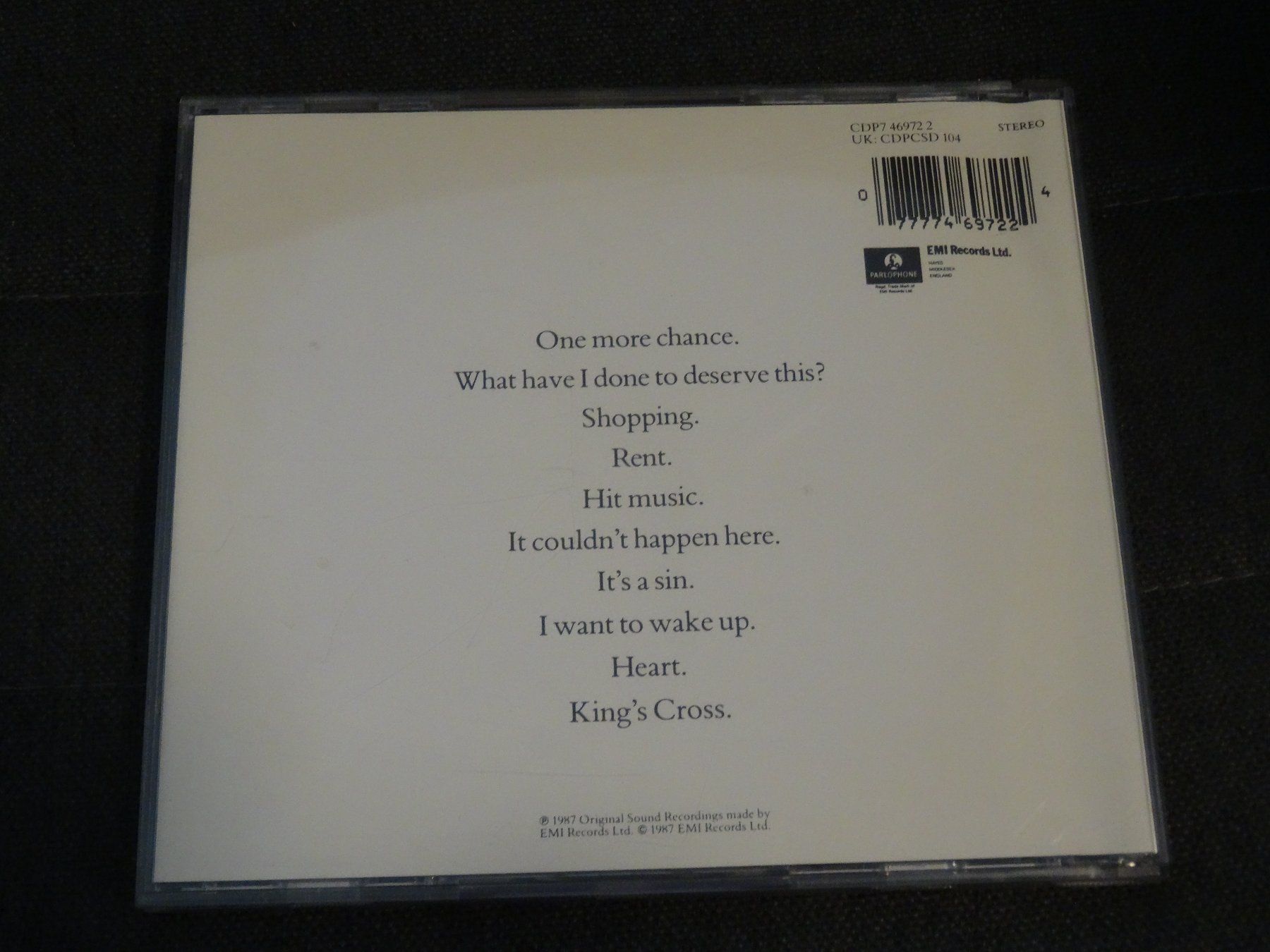 CDs: Pet Shop Boys - Actually CD – Gebraucht aus Olten von  1