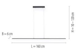 Paul Neuhaus Pendelleuchte Pure-Lite 100cm