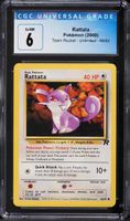 Vintage 2000 Pokemon Team Rocket Rattata #66 CGC 6 EXMT