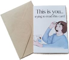 Geburtstagskarte Read this card, mit Umschlag  (neu, OVP)