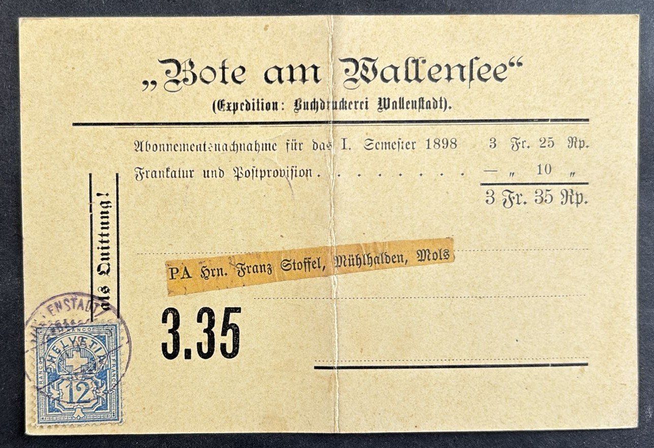 Tutti i francobolli: POSTKARTE 1899 BOTE AM – Usato da Ostermundigen venduto da Wyatt-Earp