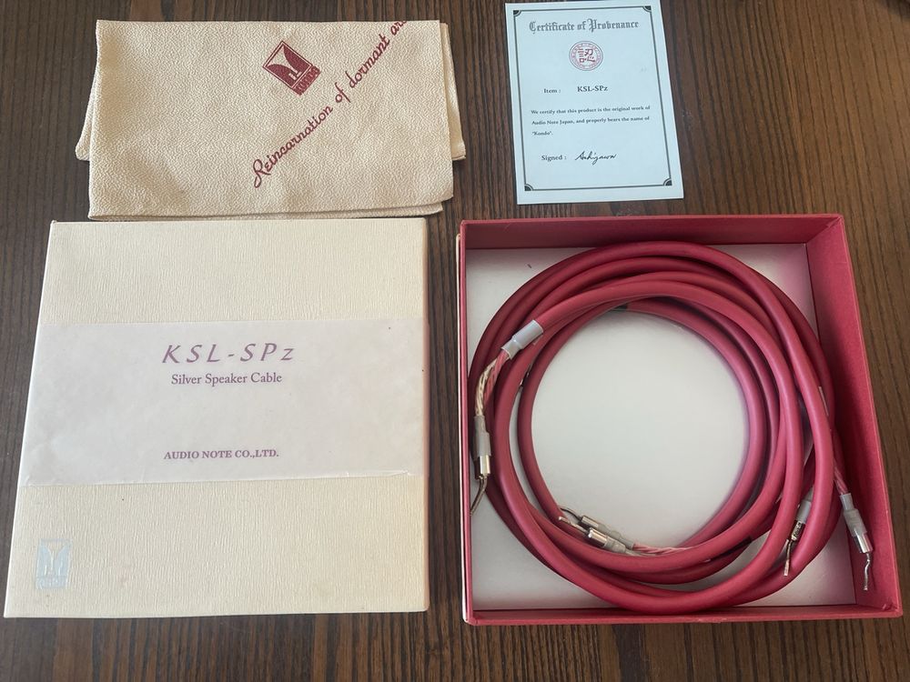 Cavi: KSL-SPz Silver Speaker Cable - Audio note / Kondo Japan – Nuovo (secondo la descrizione) da Wald ZH venduto da RivaAudioEmotions