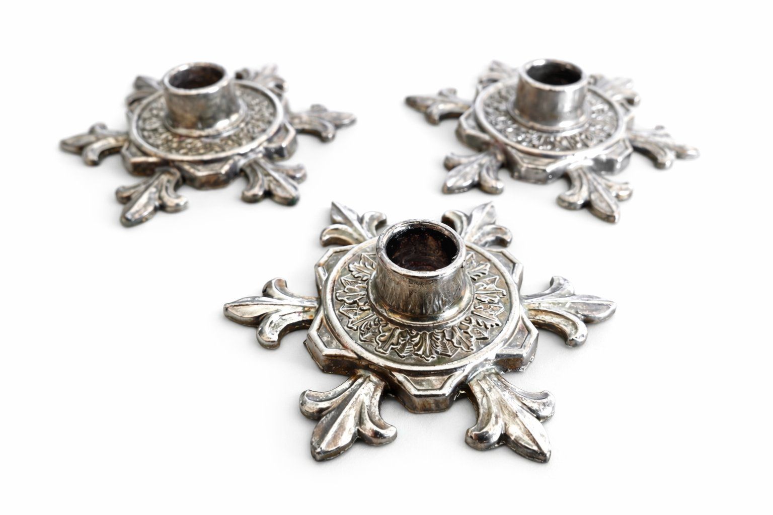 Bougeoirs: Kerzenhalter Set Silber Vintage – D'occasion à Fully par VaneaSelection 1