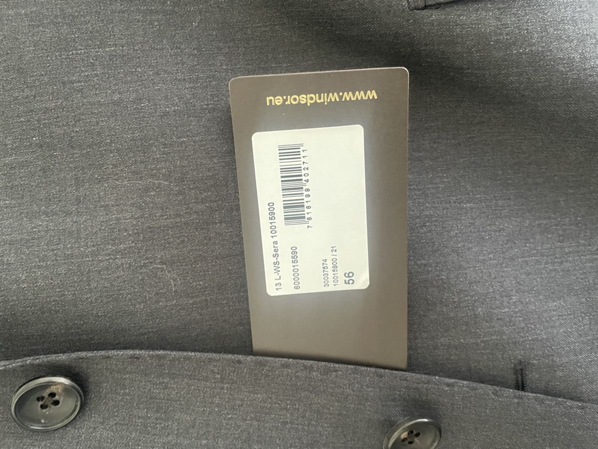 Windsor Giacche: Windsor Sakko Gr.56 Grau NEU mit Etikett – Nuovo e nell'imballaggio originale da Adlikon b.Regensdf venduto da pat_l5mf 1