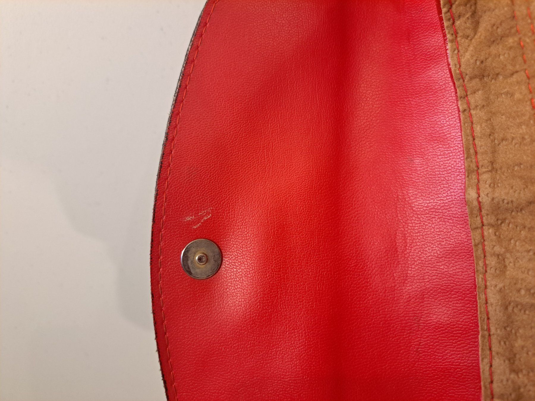 Borse da donna: Rote Ledertasche, Kroko-Optik, Vintage 80er – Usato da La Neuveville venduto da Vestiaire_2011 2