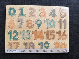 Puzzle Zahlen aus Holz von Spielba neu