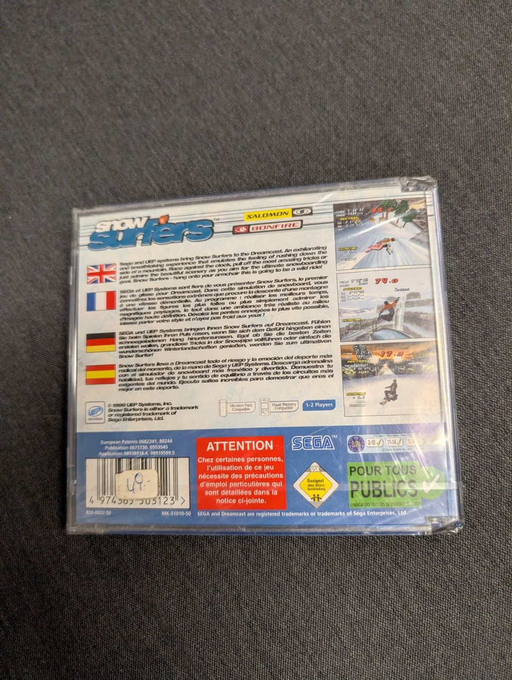 Giochi: Snow surfers Sega Dreamcast – Nuovo e nell'imballaggio originale da Giubiasco venduto da Ticinerd 1