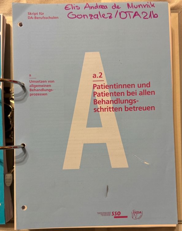 (1) SSO Skript für DA-Berufsschulen (Gebraucht) in Gontenschwil für CHF ...