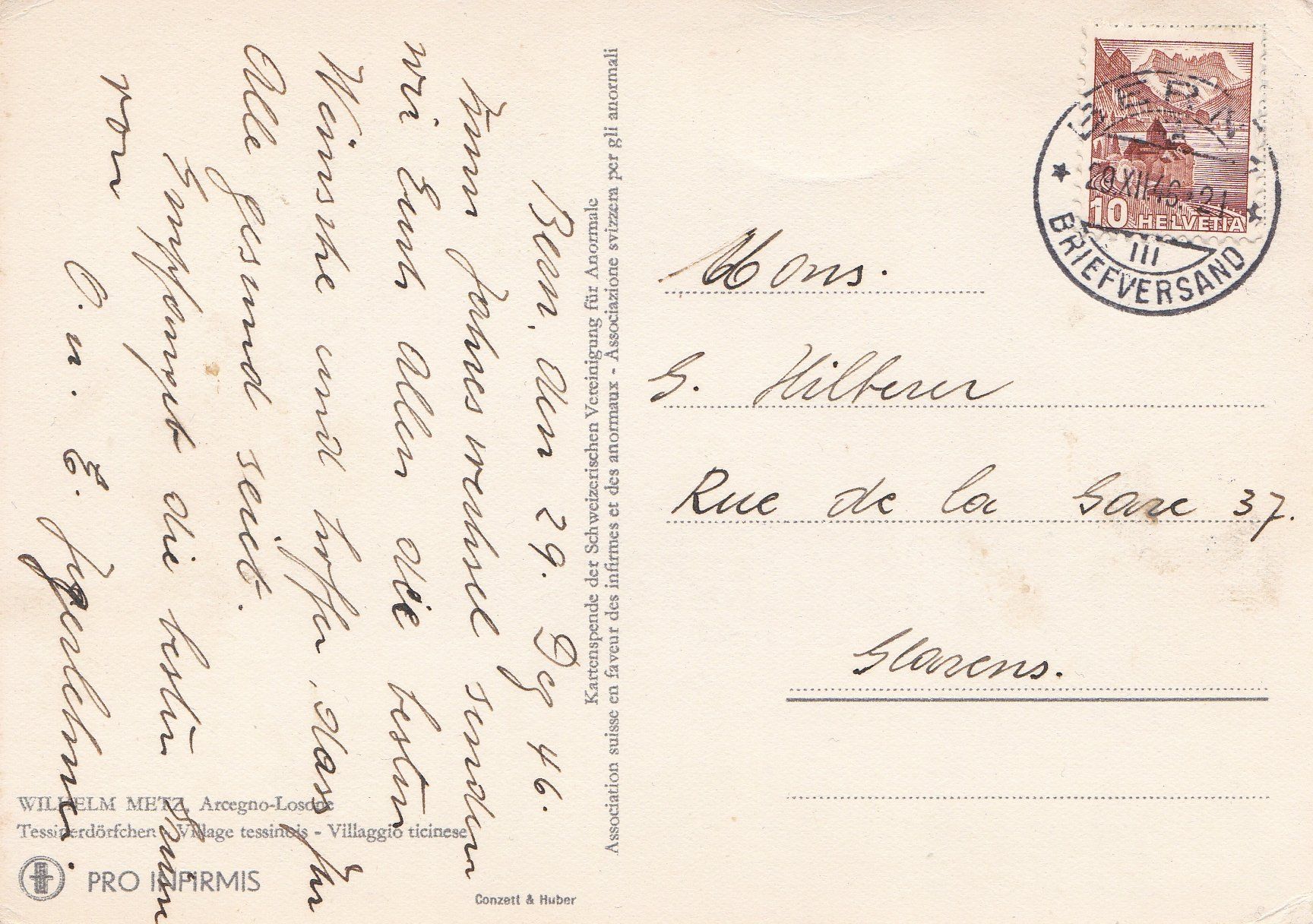 Cartoline postali: Alte Ansichtskarte Tessin-Dorf, unsigniert – Usato da Neuenhof venduto da Wanton 1