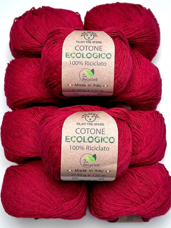 gomitolo di cotone ecologico 100% riciclato - 80% cotone e 20% poliestere, 50g/125m ideale per amigurumi e piastrelle granny (giallo zafferano - 62