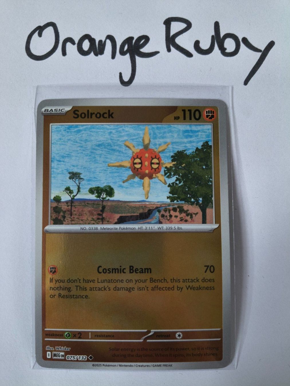 Pokémon Sammelbilder & Trading cards: Solrock 075/132 REVERSE HOLO Mega Evolution MEG English – Gebraucht aus St. Gallen von OrangeRuby