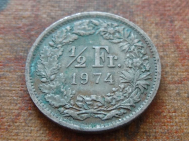 Tutti le monete: 1/2 Fr. 1974  (B) – Usato da Romanel-sur-Lausanne venduto da Swift13
