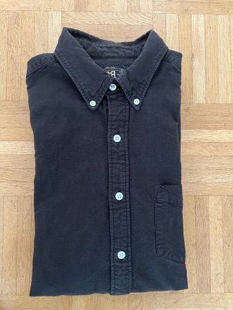 RRL Button Down Oxford Shirt Black "M"