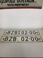 Ancienne paire de plaques immatriculation Tchécoslovaquie