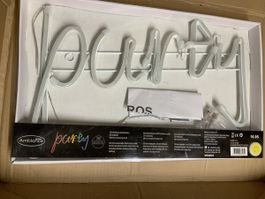 LED Schriftzug Ambiance Party batteriebetrieben neu