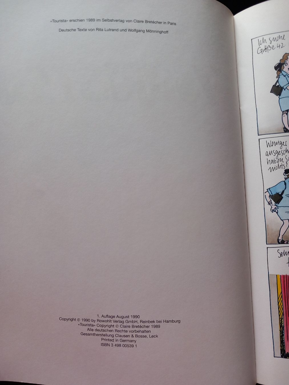 Fumetti: Claire Bretecher "Touristen" Comic, Rowohlt, Top – Usato da Nänikon venduto da Haexli_70 1