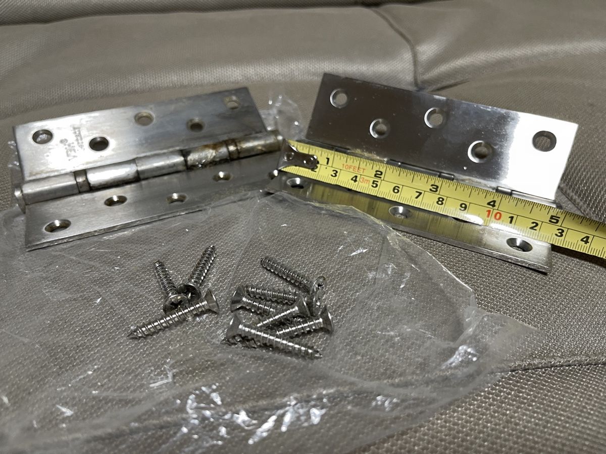 Porte: 2x Stainless Steel Door Hinges + Screws – Nuovo (secondo la descrizione) da Cham venduto da cec_b78y