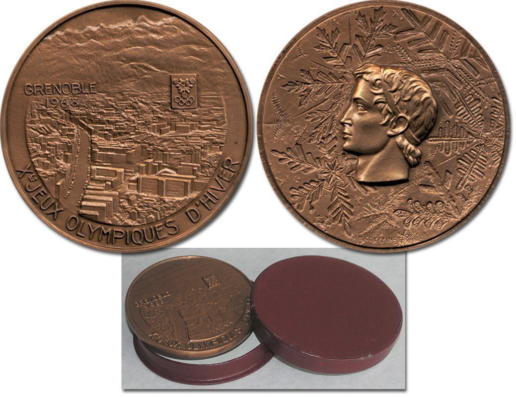 Medaglie: Médaille bronze Olympiques Grenoble 1968 – Usato da Pambio Noranco venduto da Pol69