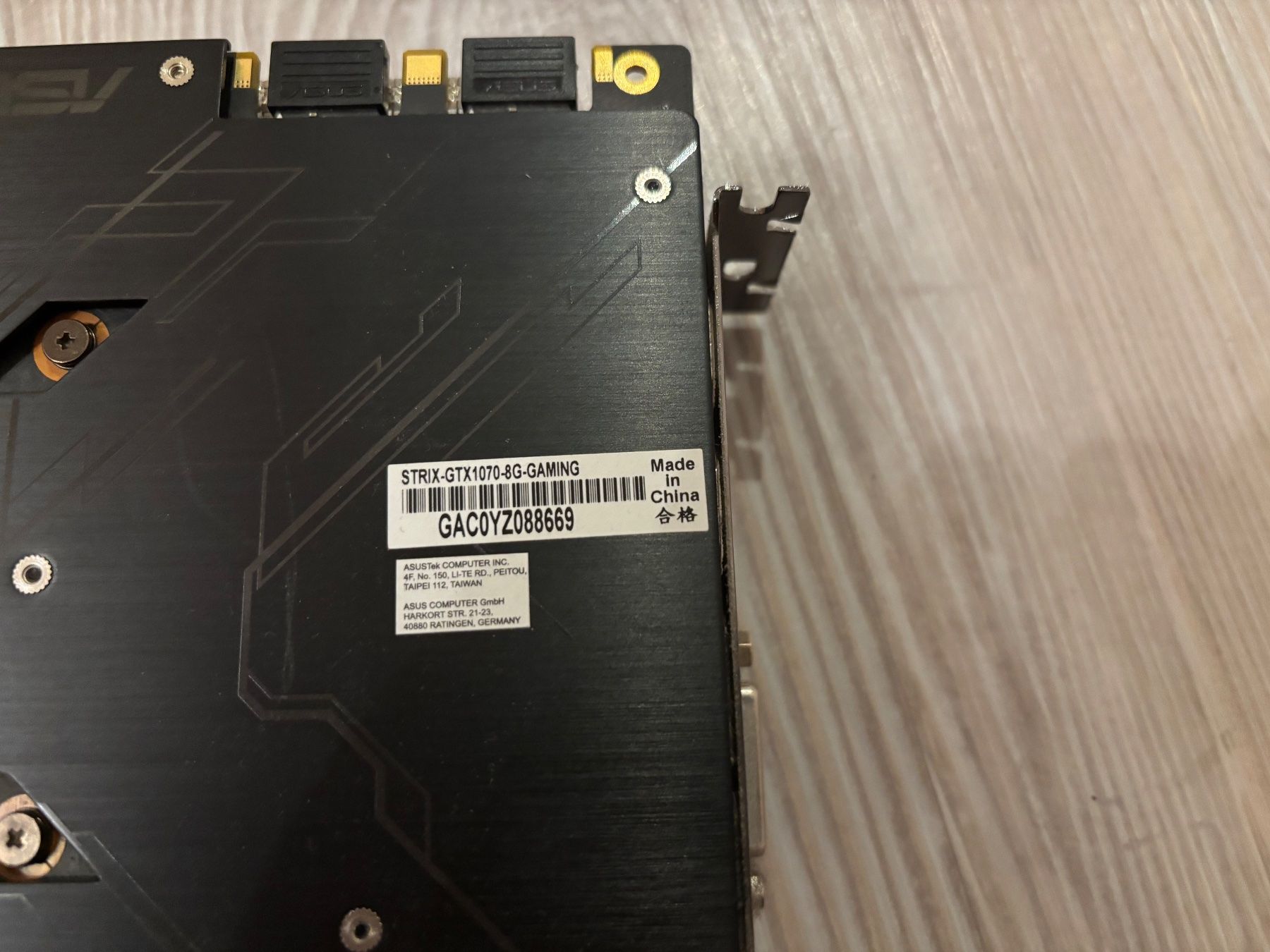 Nvidia Schede grafiche: Asus ROG GTX 1070 – Usato da Weinfelden venduto da PC_4_live 3