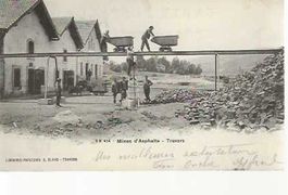 carte postale Travers mines d'asphalte