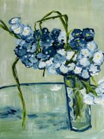 Blumenstillleben inspiriert von Van Gogh, Ölgemälde