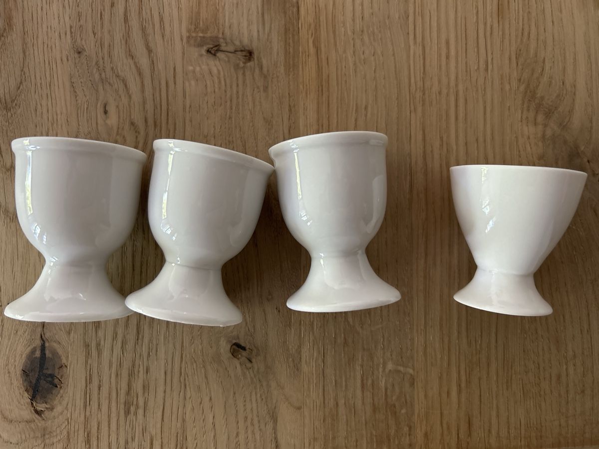 Altre Stoviglie: Eierbecher weiss Keramik 3+1 Stk.  – Usato da Herisau venduto da trainee0102