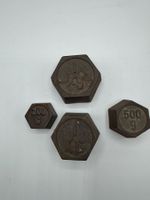 Alte Gewichte, 4 Stück, Vintage Deko
