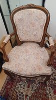 Armlehnstuhl Holz mit Blumenmuster Bezug guter Zustand