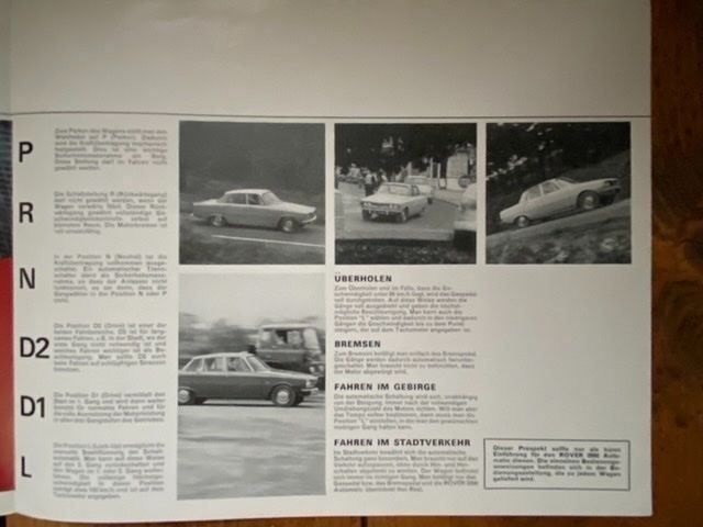 Rover Documenti: ROVER P6 2000 TC Automatic Grossformat-Prospekt auf deutsch – Usato da Langenthal venduto da Andreasdavidk 2