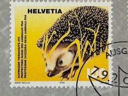 🦔 Tier 2026 = IGEL, Tierschutzkarte 2004 Katze +Schwein +🦔