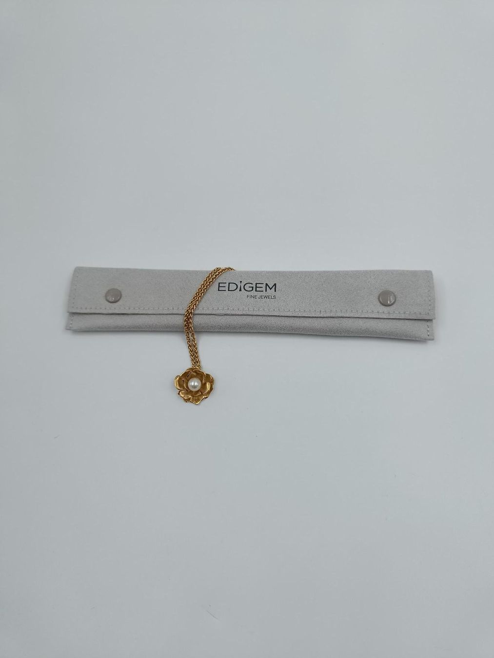 Ketten: BLUMIGES GELBGOLDCOLLIER MIT AKOYA PERLE – Gebraucht aus Luzern von EdiGem 7