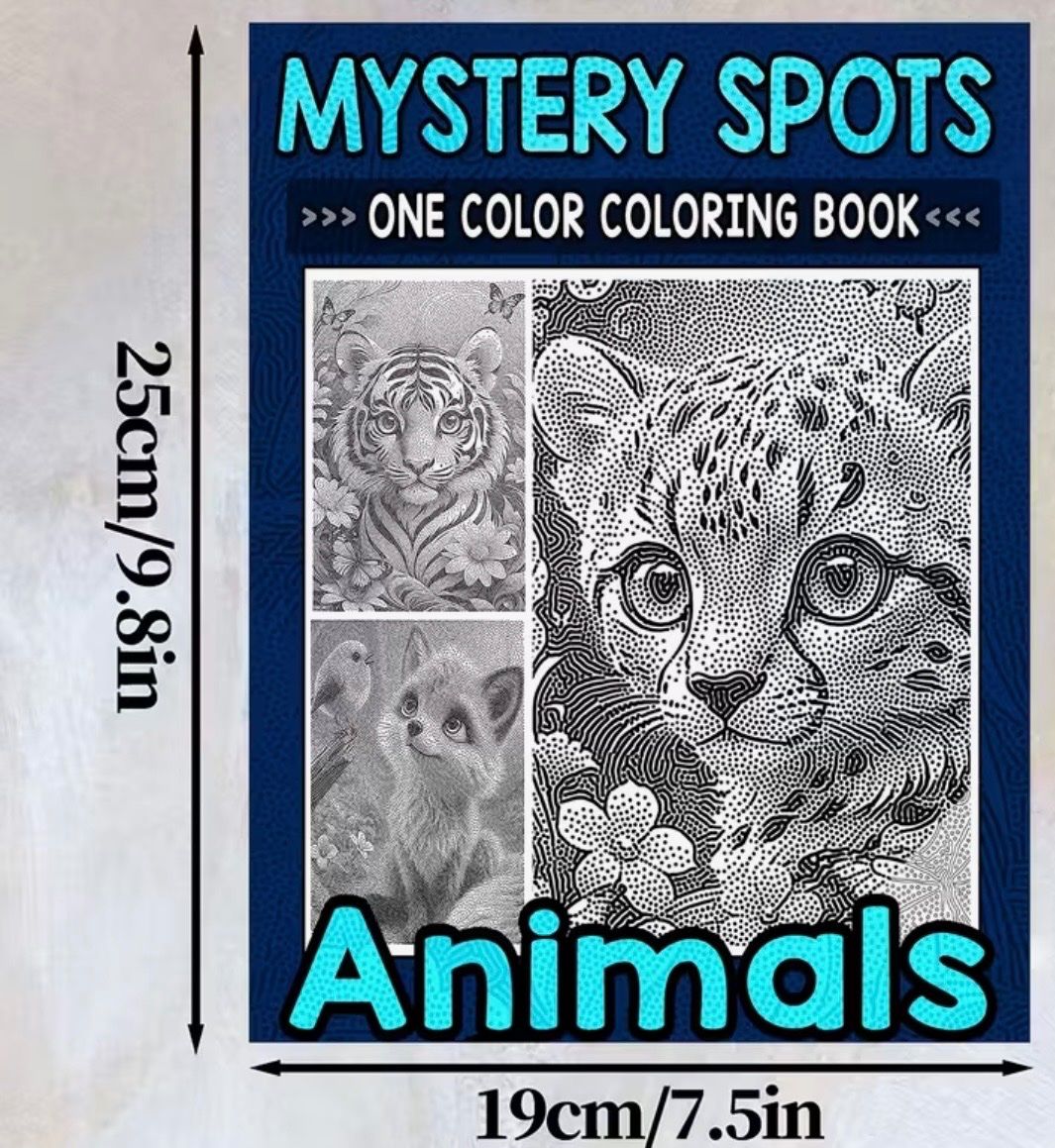 Bücher: Malbuch-Mystery Spots-Tiere-Entspannung-kreativ-Kunst-Ruhe – Neu und originalverpackt aus Teufenthal AG von MeineSchatztruhe 3