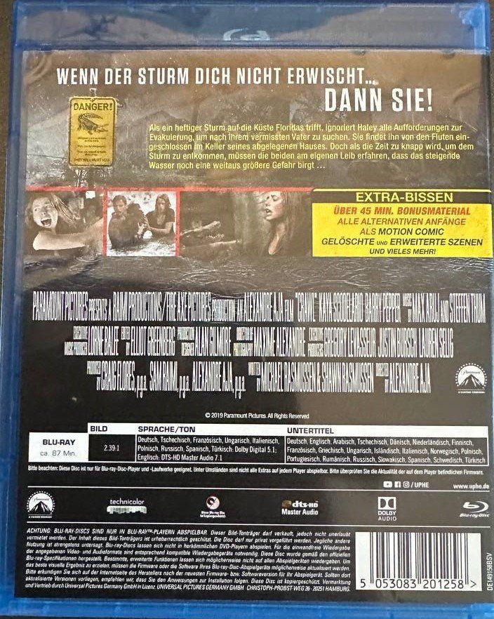 Tutti i DVDs: Blu-ray Crawl Survival-Horror Top Zustand – Usato da Beringen venduto da Mantafisch1 1