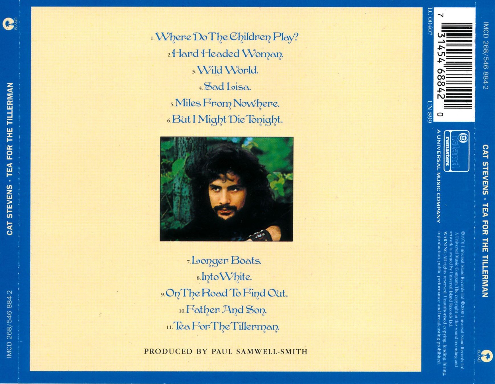 CD: CAT STEVENS - TEA FOR THE TILLERMAN (CD Remaster) – Usato da Hedingen venduto da Studers 1