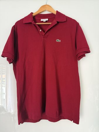Polo homme Lacoste rouge manches courtes