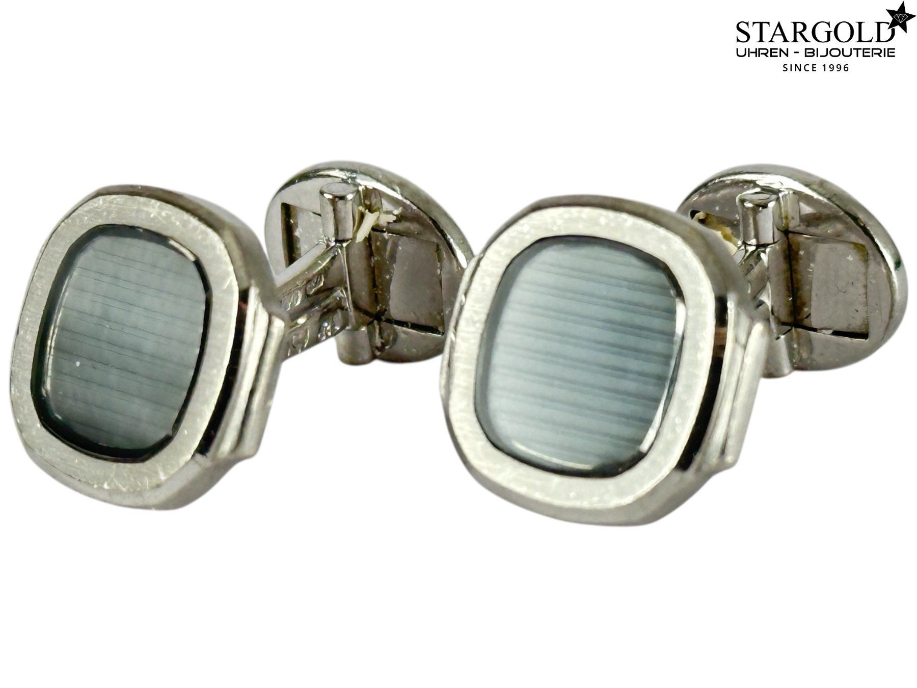 Patek Philippe Manschettenknöpfe: Patek Philippe Nautilus Manschettenknöpfe Cufflinks 18k – Gebraucht aus Zürich von Stargold-Uhren 2