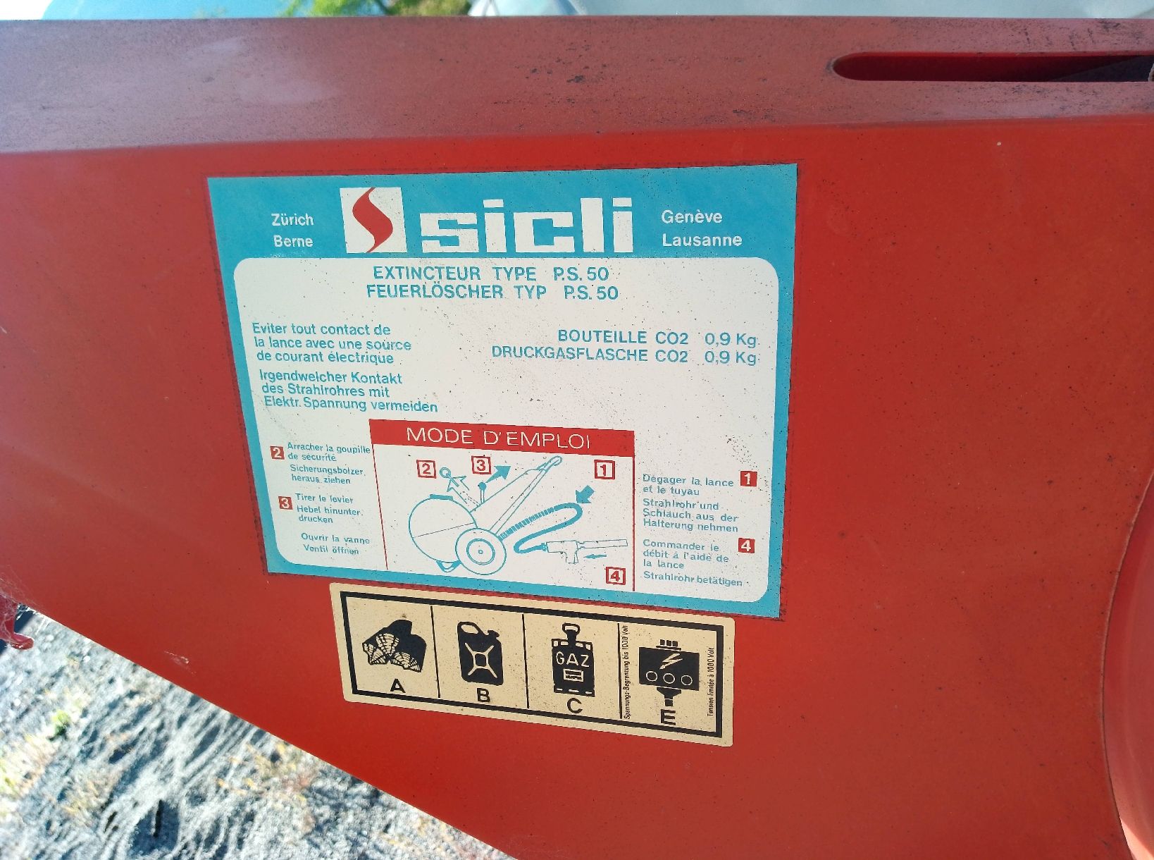 Estintori: Extincteur Sicli P.S.50 à CO2  pour Deco. – Difettoso da saillon venduto da Lamateur 2