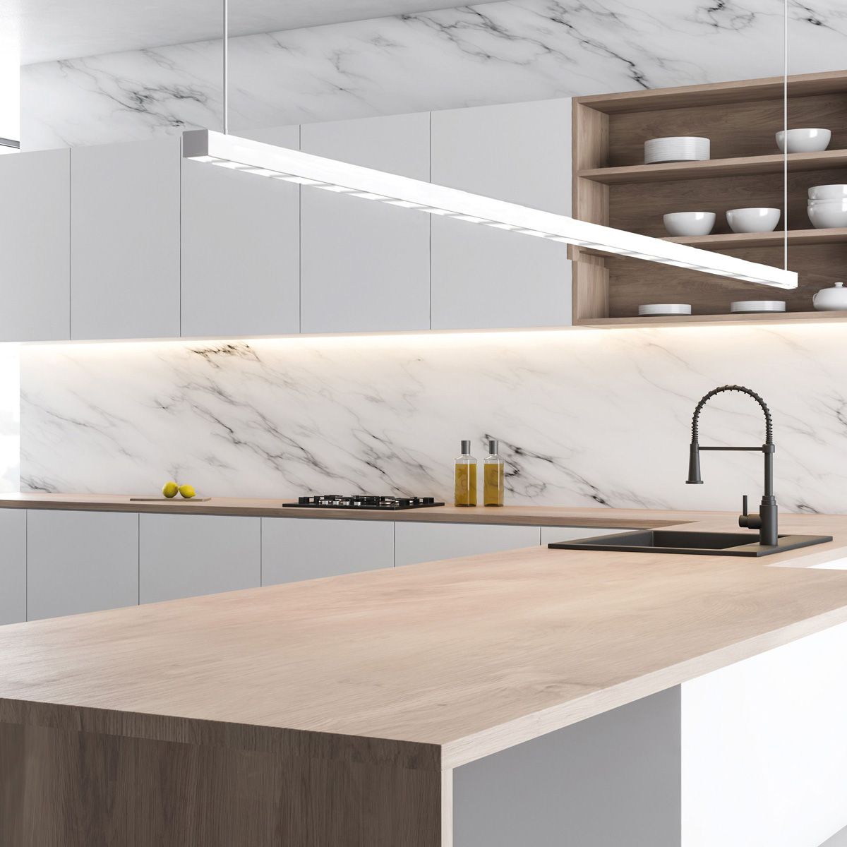 Lampadari & plafoniere: LED Pendelleuchte, Raster, 120 cm Länge – Nuovo (secondo la descrizione) da Kreuzlingen venduto da Smart-Light 4