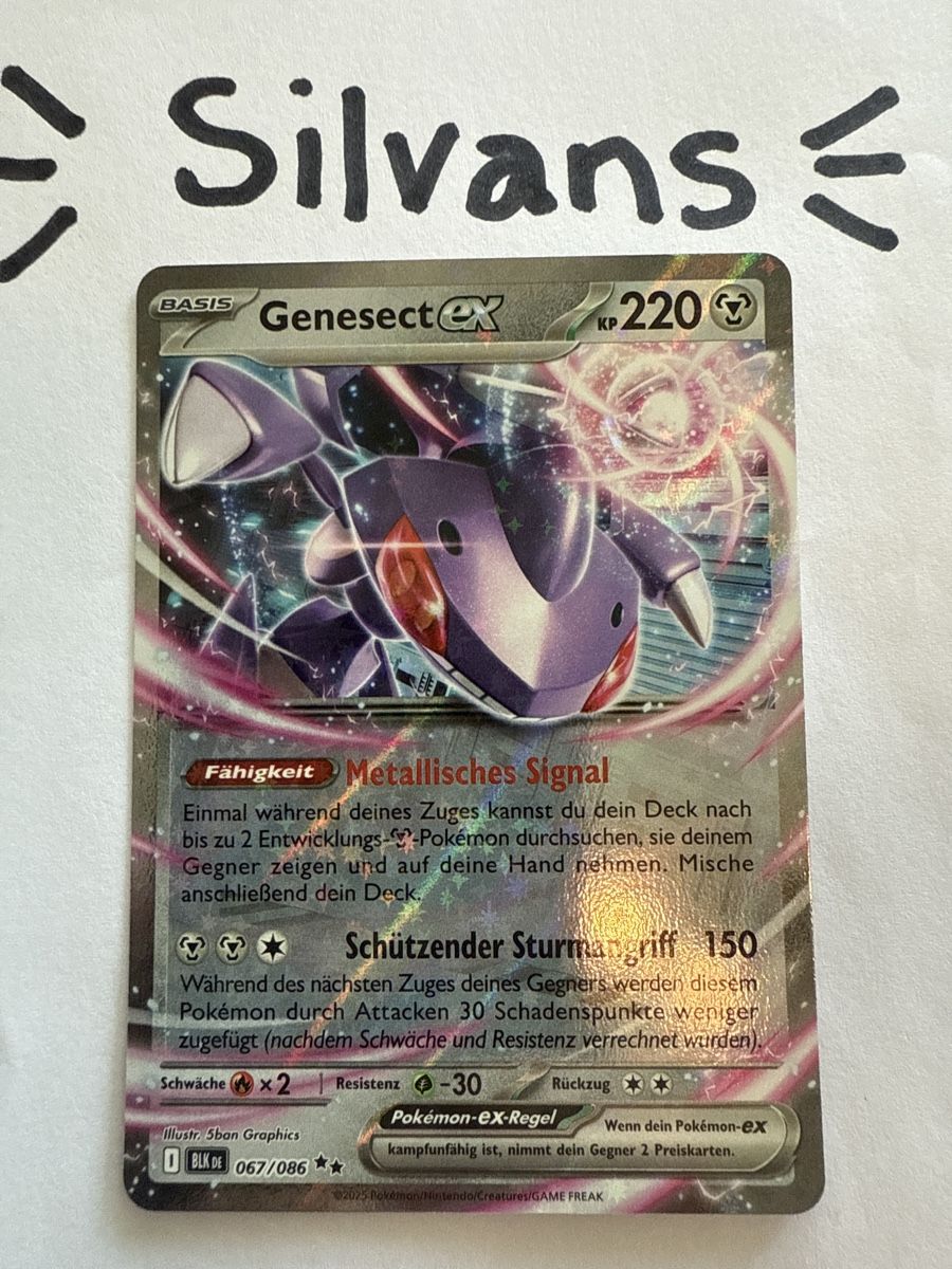 Pokémon Carte collezionabili: Genesect ex 067/086 Schwarze Blitze Deutsch – Nuovo (secondo la descrizione) da Wil SG venduto da Silvans