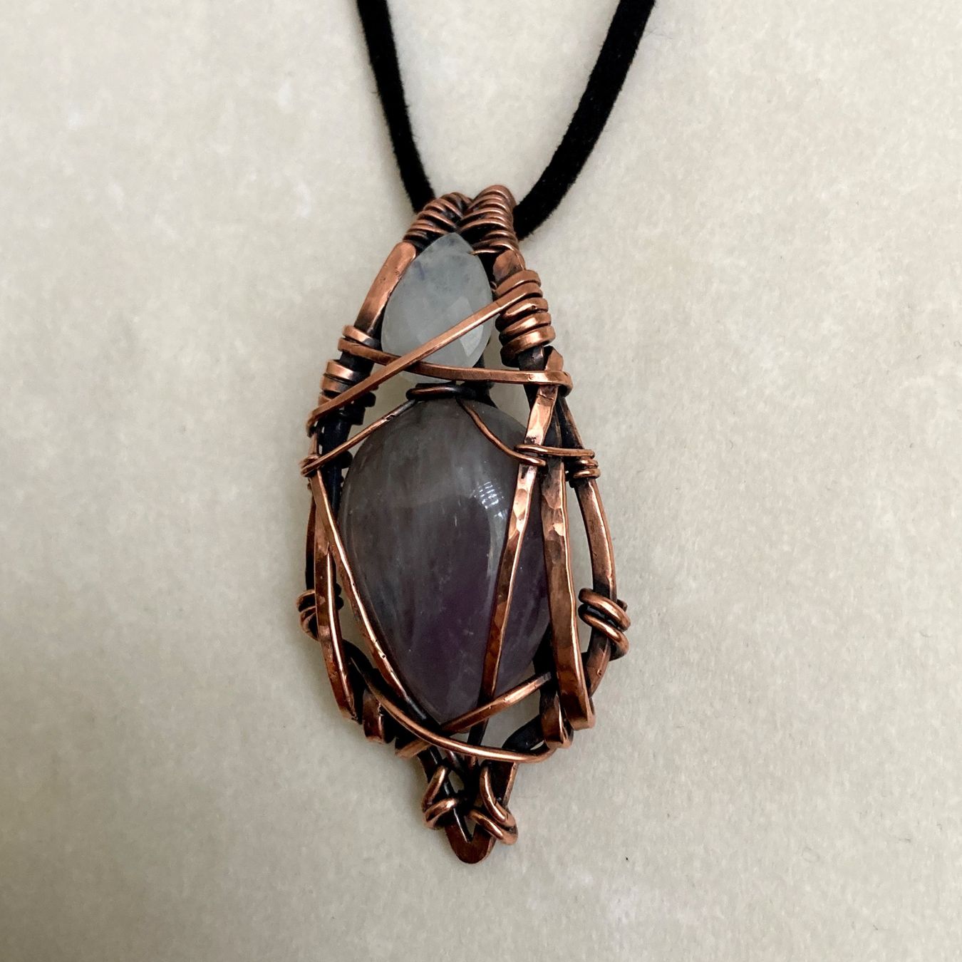 Catenine: Anhänger mit Amethyst und Mondstein – Nuovo (secondo la descrizione) da Solothurn venduto da Kiki_Di 6