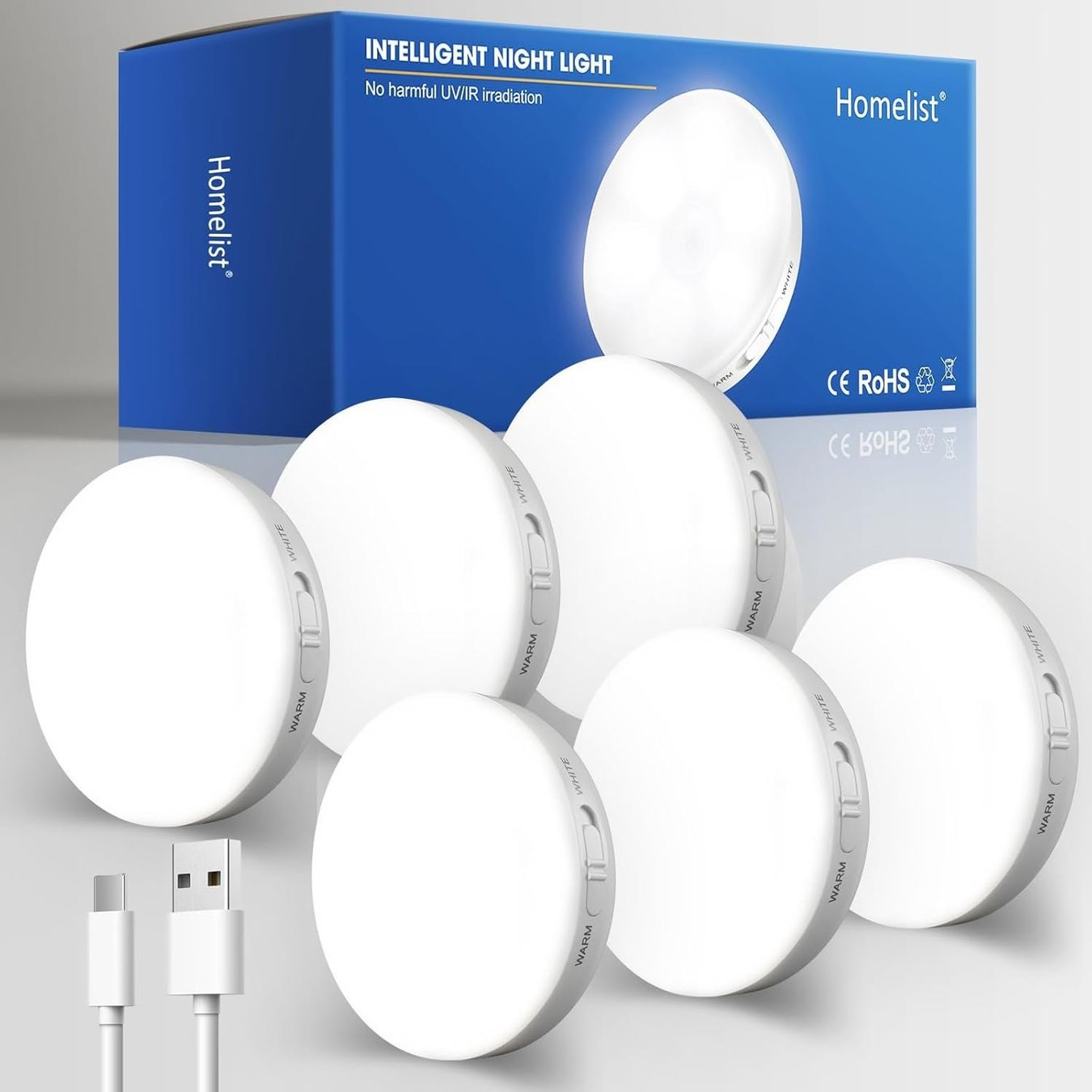 Lampen: 6 Stück Bewegungsmelder Licht – Neu und originalverpackt aus Nuglar von SaleRitter