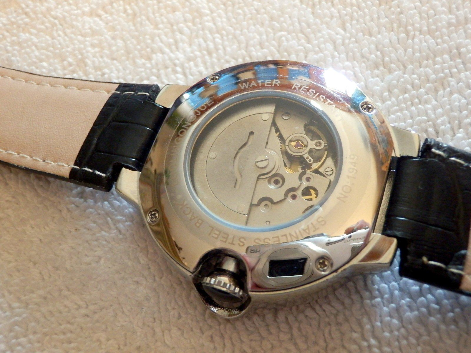 Uhren: Automatic Uhr mit Datum, Kronenschutz, Glasboden, neuwertig – Gebraucht aus Ueberstorf von dinbau 4