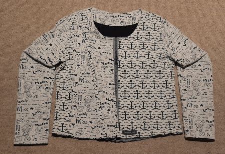 Jersey-Jacke mit diversen Mustern, Top Zustand, Gr. 38