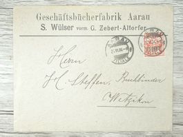 TR10 Enveloppe + Timbre Suisse 1906